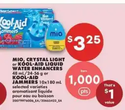No Frills MIO, CRYSTAL LIGHT or KOOL-AID LIQUID WATER ENHANCERS or KOOL-AID JAMMERS offer