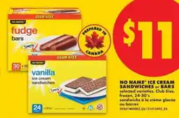 No Frills NO NAME ICE CREAM SANDWICHES OR BARS offer