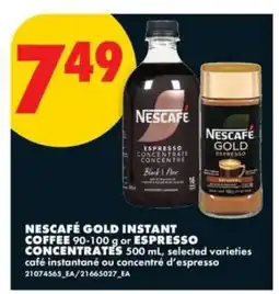 No Frills NESCAFÉ GOLD INSTANT COFFEE or ESPRESSO CONCENTRATES offer