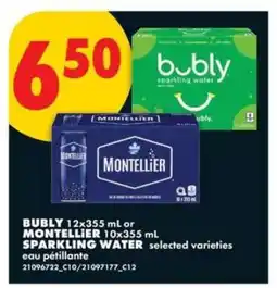 No Frills bubly or MONTELLIER Sparkling Water offer