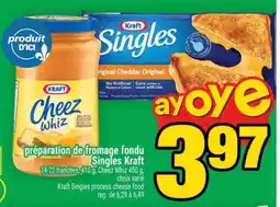 Super C préparation de fromage fondu Singles Kraft offer