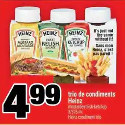 Super C trio de condiments Heinz offer