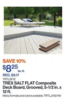 Patrick Morin SALT FLAT Composite Deck Board, Grooved, 5-1/2 in. x 12 ft offer