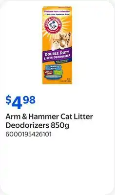Walmart Arm & Hammer Cat Litter Deodorizers offer