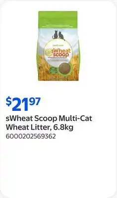 Walmart sWheat Scoop Multi-Cat Wheat Litter offer