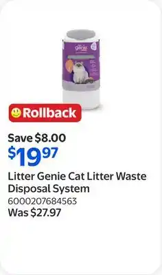 Walmart Litter Genie Cat Litter Waste Disposal System offer