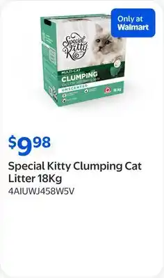 Walmart Special Kitty Clumping Cat Litter offer