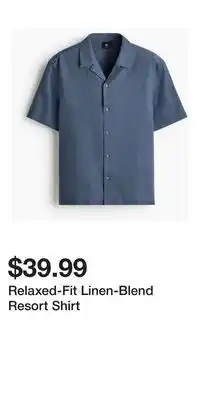 H&M Relaxed-Fit Linen-Blend Resort Shirt offer