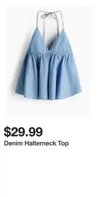 H&M Denim Halterneck Top offer
