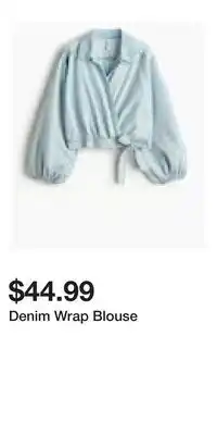 H&M Denim Wrap Blouse offer