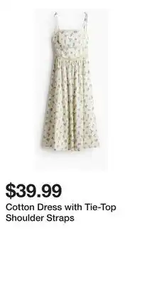 H&M Cotton Dress with Tie-Top Shoulder Straps offer