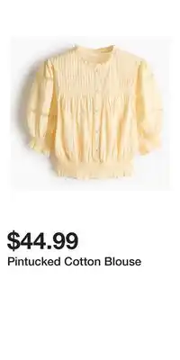 H&M Pintucked Cotton Blouse offer