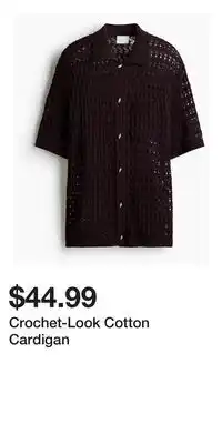 H&M Crochet-Look Cotton Cardigan offer