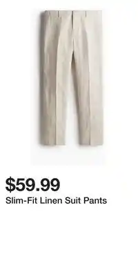 H&M Slim-Fit Linen Suit Pants offer