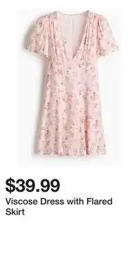 H&M Viscose Dress with Flared Skirt offer