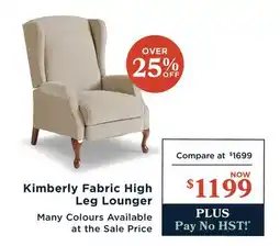 La Z Boy Kimberly Fabric High Leg Lounger offer