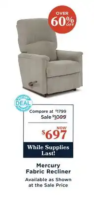 La Z Boy Mercury Fabric Recliner offer