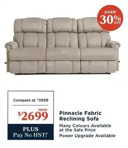 La Z Boy Pinnacle Fabric Reclining Sofa offer