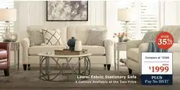 La Z Boy Laurel Fabric Stationary Sofa offer