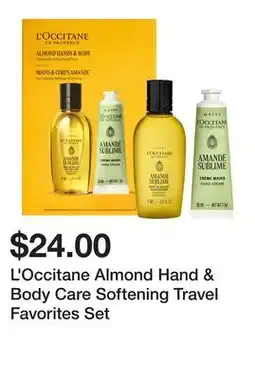 Sephora L'Occitane Almond Hand & Body Care Softening Travel Favorites Set offer