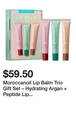 Sephora Moroccanoil Lip Balm Trio Gift Set – Hydrating Argan + Peptide Lip Treatment offer