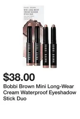 Sephora Bobbi Brown Mini Long-Wear Cream Waterproof Eyeshadow Stick Duo offer