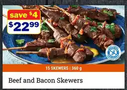 M & M Food Market Beef and Bacon Skewers offer