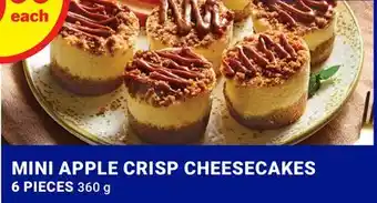 M & M Food Market MINI APPLE CRISP CHEESECAKES offer