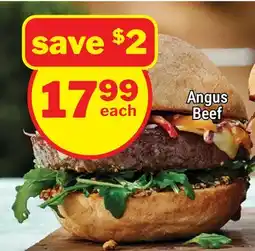 M & M Food Market Angus Beef Burgers offer