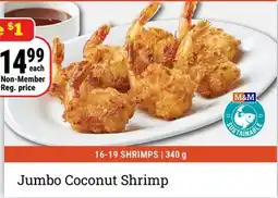 M & M Food Market Jumbo Coconut Shrimp offer