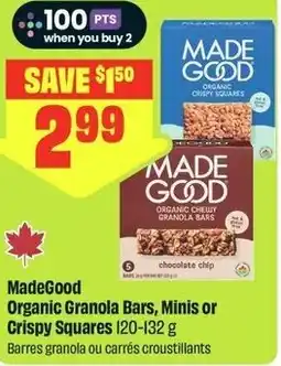 FreshCo MadeGood Organic Granola Bars offer