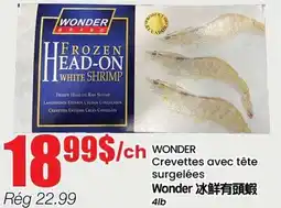 Btrust Supermarket WONDER Crevettes avec tête surgelées offer