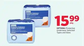 Rexall OPTION+ Protective Underwear offer