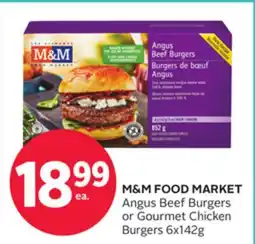 Rexall M&M FOOD MARKET Angus Beef Burgers or Gourmet Chicken Burgers offer