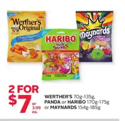 Rexall WERTHER'S 70g-135g, PANDA or HARIBO 170g-175g or MAYNARDS 154g-185g offer