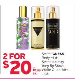 Rexall Select GUESS Body Mist offer