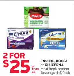 Rexall ENSURE, BOOST or GLUCERNA Meal Replacement Beverage offer