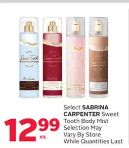 Rexall Select SABRINA CARPENTER Sweet Tooth Body Mist offer
