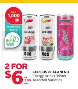 Rexall CELSIUS or ALANI NU Energy Drinks offer