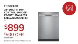 Goemans Appliances FRIGIDAIRE 24 BUILT-IN TOP-CONTROL, SMUDGE-PROOF STAINLESS STEEL, DISHWASHER offer