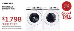 Goemans Appliances SAMSUNG FRONT LOAD LAUNDRY PAIR offer