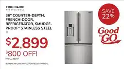 Goemans Appliances Frigidaire 36 COUNTER-DEPTH, FRENCH-DOOR, REFRIGERATOR, SMUDGE-PROOF STAINLESS STEEL offer