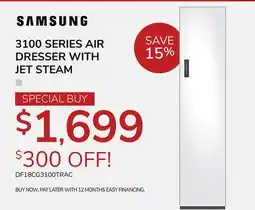 Goemans Appliances SAMSUNG 3100 SERIES AIR DRESSER WITH JET STEAM offer