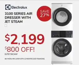 Goemans Appliances ELECTROLUX 3100 SERIES AIR DRESSER WITH JET STEAM offer