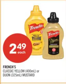Shoppers Drug Mart FRENCH'S CLASSIC YELLOW (400mL) or DIJON (325mL) MUSTARD offer