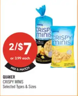 Shoppers Drug Mart QUAKER CRISPY MINIS offer
