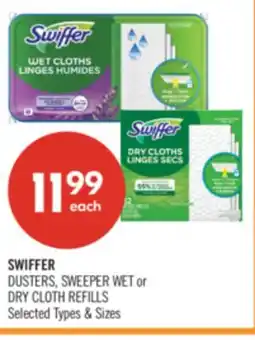 Shoppers Drug Mart SWIFFER DUSTERS, SWEEPER WET or DRY CLOTH REFILLS offer