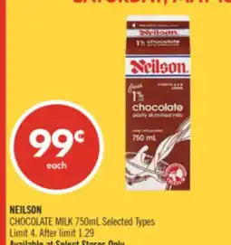 Shoppers Drug Mart NEILSON CHOCOLATE MILK offer