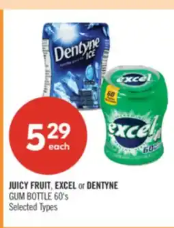 Shoppers Drug Mart JUICY FRUIT, EXCEL or DENTYNE GUM BOTTLE offer