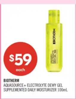 Shoppers Drug Mart BIOTHERM AQUASOURCE+ ELECTROLYTE DEWY GEL SUPPLEMENTED DAILY MOISTURIZER offer